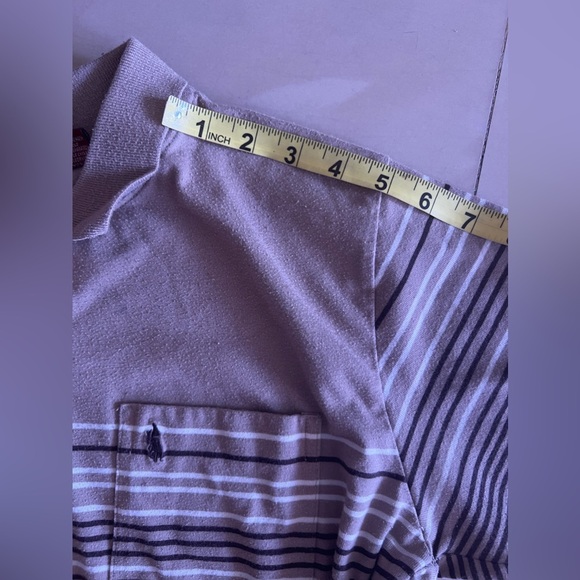 LADA  Men's Striped Collared Buttoned Shirt  pocket‎ cotton Polyester size M - Picture 11 of 16